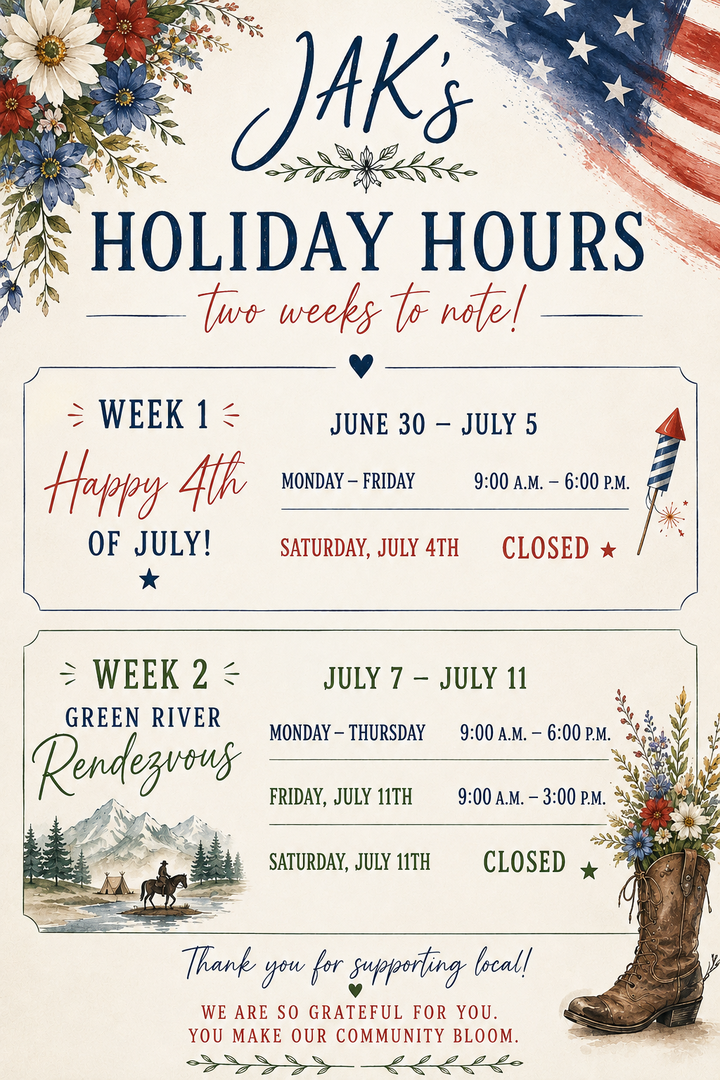 holiday hours